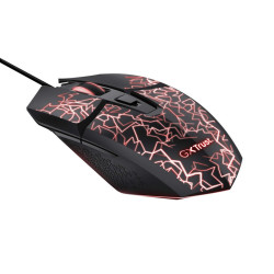 Trust GXT 113 Felox, Mano destra, Ottico, USB tipo A, 6400 DPI, Nero
