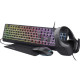 Trust GXT 792 QUADROX SET TASTIERA, MOUSE, CUFFIA, MOUSEPAD GAMING 4-IN-1 - LAYOUT ITALIANO - NERO
