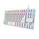 Trust GXT 833W Thado, Tenkeyless (80 - 87%), Cablato, USB, Interruttore a chiave a membrana, Bianco