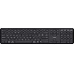 Trust VAIYA TASTIERA WIRELESS RICARICABILE MULTI-DISPOSITIVO FINO A 3 DISPOSITIVI COLLEGATI SIMULTANEAMENTE REALIZZATA CON 55% 