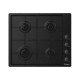 Candy Smart CHW6LBB - Piano cottura a gas - 4 piastre - Nicchia - larghezza: 56 cm - prof. 48 cm - nero