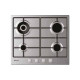 Candy Timeless CHW6BR4WX - Piano cottura a gas - 4 piastre - Nicchia - larghezza: 56 cm - prof. 48 cm - acciao inox - acciaio i