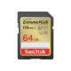 SanDisk Extreme PLUS - Scheda di memoria flash - 64 GB - UHS-I U3 / Class10 - UHS-I SDXC