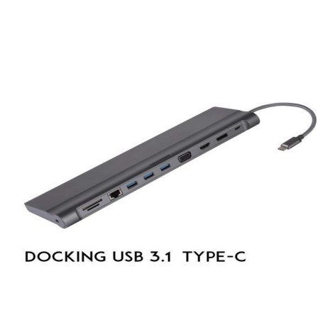 USB3.1 TYPE C TO 3 USB3.0+SD+RJ45+DP+HDMI