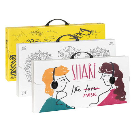 Valigetta polionda Smart - 36,5 x 56,5 cm - dorso 5,5 cm - fantasie assortite - Favorit