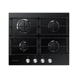Samsung NA64H3010AK - Piano cottura a gas - 4 piastre - Nicchia - larghezza: 56 cm - prof. 48 cm - vetro nero