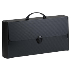 Valigetta polionda Total Black - 28 x 43 cm - dorso rigido 8,5 cm - PPL - nero - Favorit