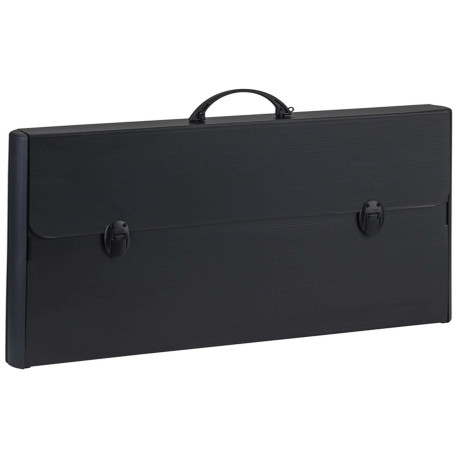 Valigetta polionda Total Black - 37 x 60 cm - dorso rigido 5 cm - PPL - nero - Favorit