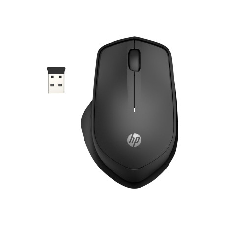 HP Silent 280M - Mouse - senza fili - ricevitore wireless USB - nero jet - per OMEN by HP Laptop 15- ENVY Laptop 13, 15- Laptop