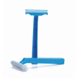 Rasoio per tricotomia monolama acciaio e teflon, facilita l'applicazione di bendaggi o medicazioni