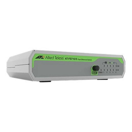 Allied Telesis AT FS710/5 - Switch - unmanaged - 5 x 10/100 - desktop, montaggio a parete