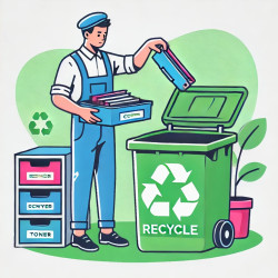 Recupero e smaltimento toner - Ritiro di 4 Box(35x35x70) - 4 ritiri annuo-Canone Annuale