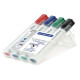 Pennarelli Lumocolor whiteboard 351 - tratto 2 mm - colori assortiti - Staedtler - conf. 4 pezzi