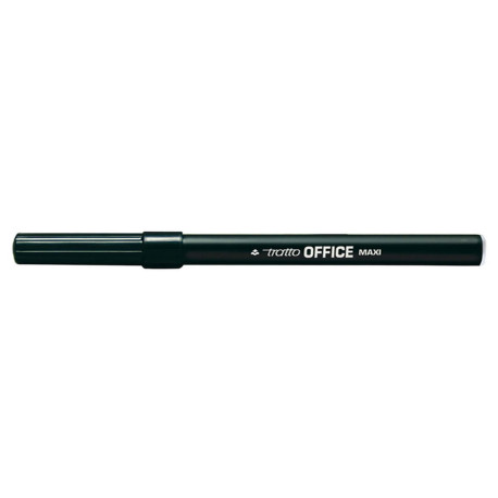 Pennarelli Office punta feltro - punta maxi - tratto 0,80-2,00mm - nero  - Tratto - conf. 12 pezzi