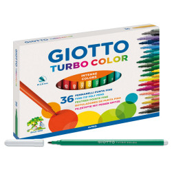 Pennarelli Turbo Color - punta ø2,8mm - colori assortiti - Giotto - astuccio 36 pezzi
