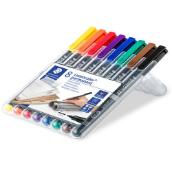 Pennarello Astucci Lumocolor Permanent 317 - punta 1,0mm - 8 colori  - Staedtler
