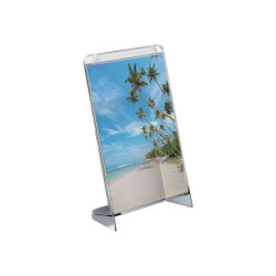 ARDA POCKET - Porta nome - per scrivania - per 13 x 18 mm - cristallo