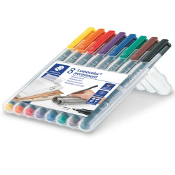 Pennarello Astucci Lumocolor Permanent 318 - punta 0,6 mm - colori assortiti - Staedtler
