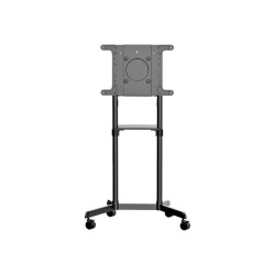 StarTech.com Carrello porta TV con ruote - Supporto TV portatile per schermi VESA da 37-70" (70 kg) - Supporto TV con ripiano e
