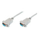 ASSMANN - Cavo null modem - DB-9 (F) a DB-9 (F) - 1.8 m - viti a serraggio manuale - beige