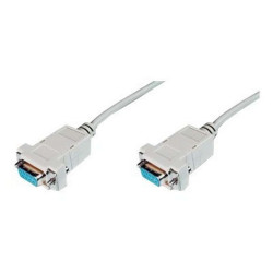 ASSMANN - Cavo null modem - DB-9 (F) a DB-9 (F) - 1.8 m - viti a serraggio manuale - beige