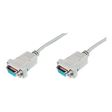 ASSMANN - Cavo null modem - DB-9 (F) a DB-9 (F) - 1.8 m - viti a serraggio manuale - beige