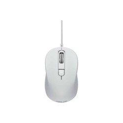 ASUS MU101C Blue Ray Silent - Mouse - per destrorsi e per sinistrorsi - ottica - 3 pulsanti - cablato - USB - bianco