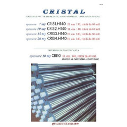 Rotolo plastico tasparente per ricoprire e foderare libri interfogliata con carta quadrettata H140X40MT. SP. 10 per Biblioteca