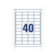 Avery - Bianco - 48.5 x 25.4 mm 4000 etichette (100 foglio(i) x 40) etichette multiuso