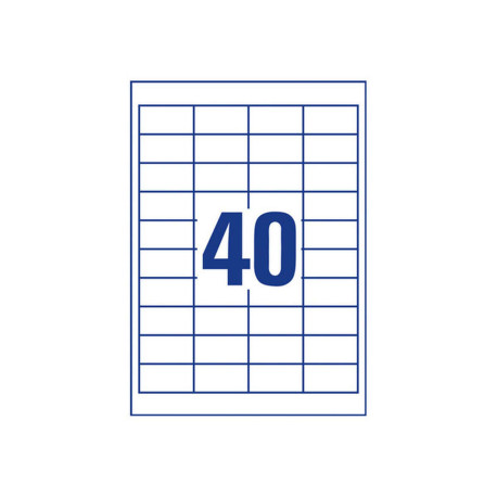 Avery - Bianco - 48.5 x 25.4 mm 4000 etichette (100 foglio(i) x 40) etichette multiuso