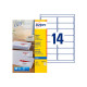 Avery - Bianco - 99.1 x 38.1 mm 350 etichette (25 foglio(i) x 14) Etichette per indirizzi