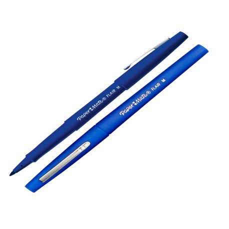 Pennarello Flair Nylon - punta feltro - 1,10mm - blu - Papermate