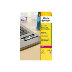 Avery - Poliestere - adesivo permanente - argento opaco - 70 x 37 mm 480 etichette (20 foglio(i) x 24) etichette di denominazio
