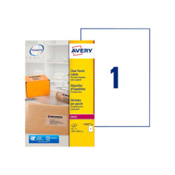 Avery - Poliestere - trasparente - A4 (210 x 297 mm) 25 etichette (25 foglio(i) x 1) etichette