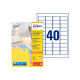 Avery JamFree Laser+ - 25.4 x 45.7 mm 4000 pezzi (100 foglio(i) x 40) Etichette per indirizzi