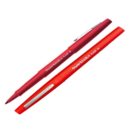 Pennarello Flair Nylon - punta feltro - 1,10mm - rosso - Papermate