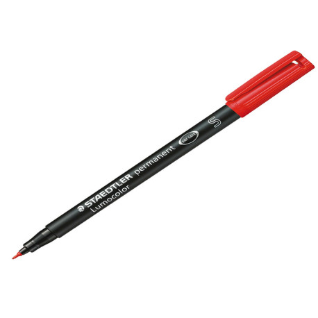 Pennarello Lumocolor Permanent 313 - punta 0,4 mm - rosso - Staedtler