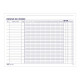 Data Ufficio - Registro delle presenze mensili - 25 fogli - 215 x 148 mm - duplicato - senza carbonio - numerato