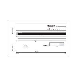 Data Ufficio - Registro delle ricevute di pagamento - 50 fogli - 168 x 100 mm - duplicato - senza carbonio