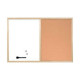 Bi-Office Budget Wood - Pannello combinato - montabile a parete - 600 x 450 mm - sughero, acciaio laccato - magnetica