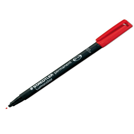Pennarello Lumocolor Permanent 318 - punta 0,6 mm - rosso - Staedtler