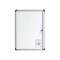 Bi-Office Enclore Budget - Lavagna integrata - 490 x 664 mm - 4 x A4 - acciaio laccato - magnetica - bianco - cornice in allumi