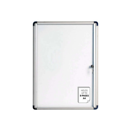 Bi-Office Enclore Budget - Lavagna integrata - 490 x 664 mm - 4 x A4 - acciaio laccato - magnetica - bianco - cornice in allumi