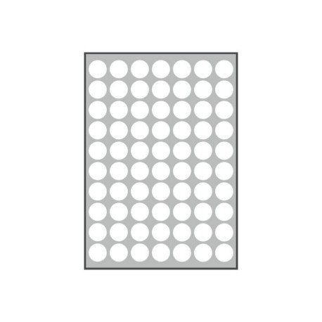 Tico Copy Laser Premium - Carta - adesivo permanente - arancione fluorescente - 25 mm di diametro - 133 g/m² - 4900 etichette (