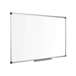 Bi-Office Maya - Lavagna bianca - montabile a parete - 900 x 600 mm - smalto ceramica - magnetica - bianco - telaio in allumini