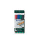 Pennarello Multimark universale permanente con gomma  - punta media 1,0mm - astuccio 4 colori - Faber-Castell