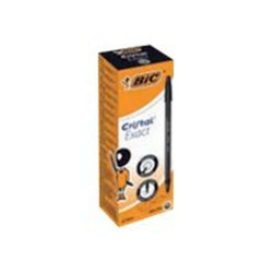 BIC Cristal Exact - Penna a sfera - nero - 0.7 mm - ultra fine (pacchetto di 20)