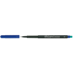 Pennarello Multimark universale permanente con gomma  - punta superfine 0,4mm - blu - Faber-Castell