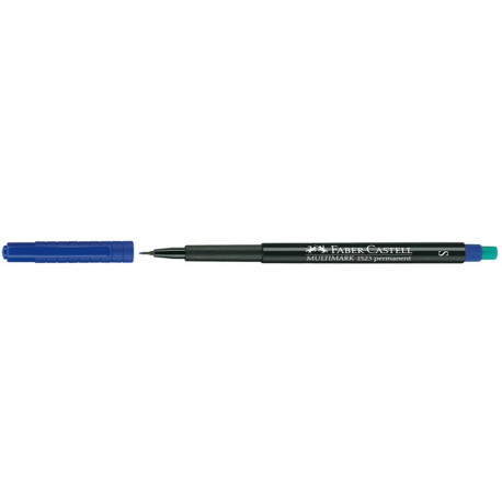 Pennarello Multimark universale permanente con gomma  - punta superfine 0,4mm - blu - Faber-Castell
