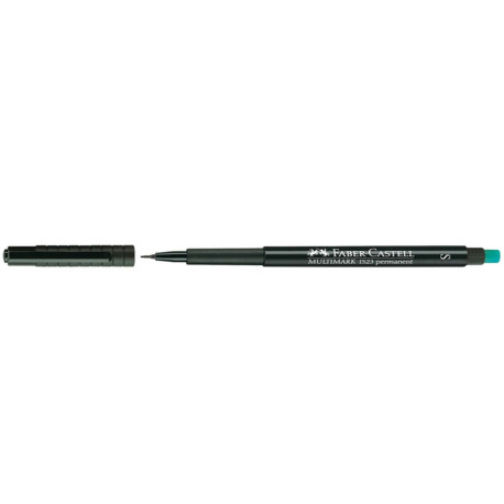 Pennarello Multimark universale permanente con gomma - punta fine 0,6mm - nero - Faber-Castell